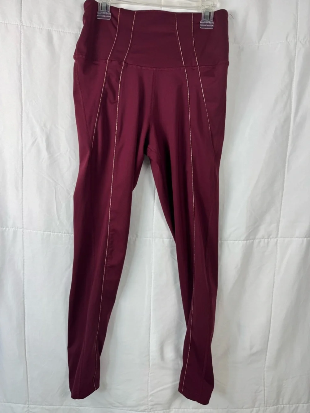 Nike Dri-FIT Yoga Leggings Women’s M Burgundy High Rise‎ Athletic